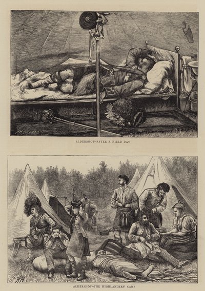 Aldershot, el campamento de los Highlanders de Hubert von Herkomer