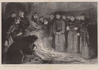Una vieja costumbre de invierno en el Monasterio Franciscano de Fiesole de Hubert von Herkomer