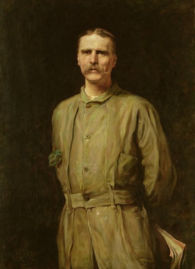 Retrato de Archibald Forbes, corresponsal de guerra, 1881 de Hubert von Herkomer