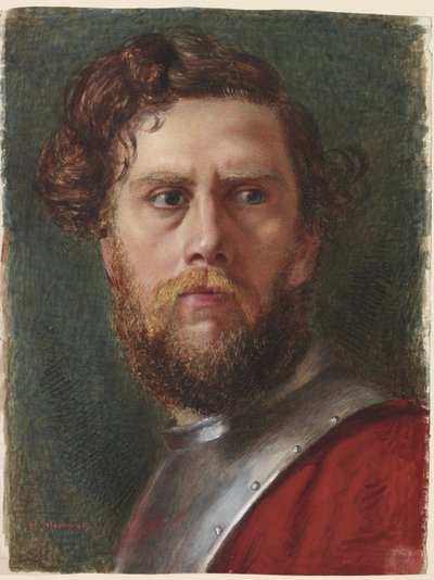 Estudio de una cabeza de Hubert von Herkomer