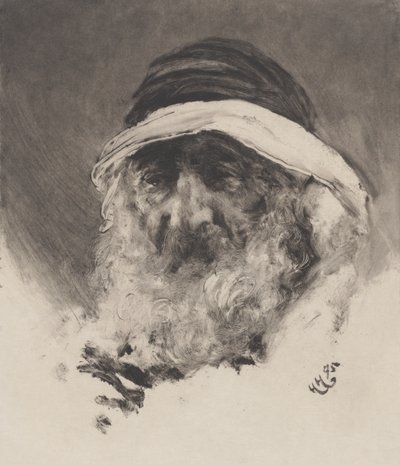Estudio de una cabeza árabe de Hubert von Herkomer