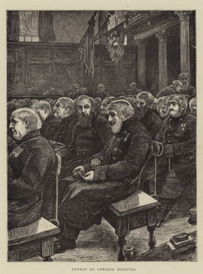 Domingo en el Hospital de Chelsea de Hubert von Herkomer
