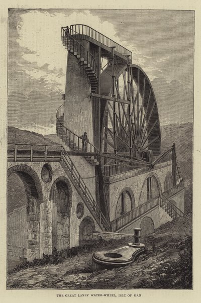 La Gran Rueda de Agua de Laxey, Isla de Man de Hubert von Herkomer
