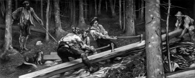 Los leñadores, c1880-1882 de Hubert von Herkomer