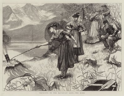 Turistas en los Alpes Bávaros, el Eco de Hubert von Herkomer
