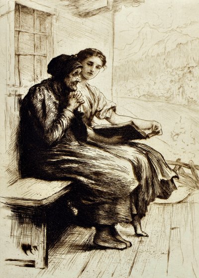 Palabras de Consuelo, c.1879 de Hubert von Herkomer