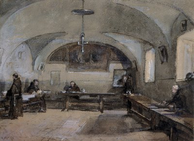 Interior del convento de los capuchinos en Albano de Hugh Carter