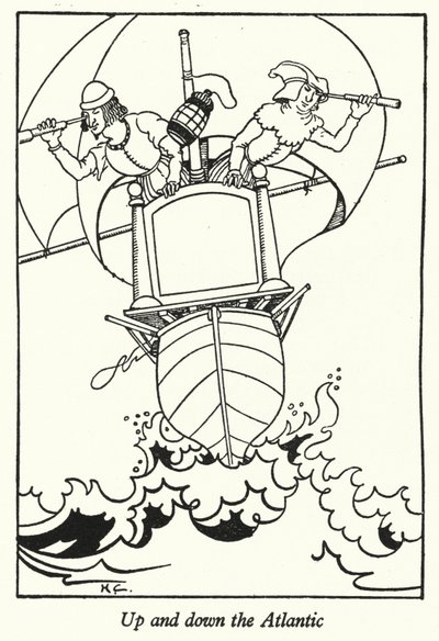 Arriba y abajo del Atlántico (litografía) de Hugh Chesterman
