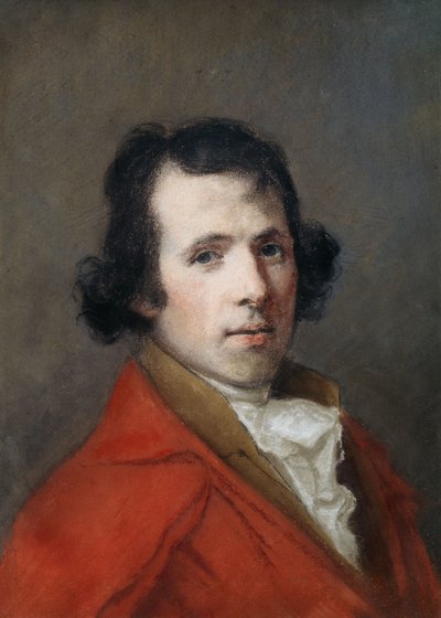 Retrato de Antonio Canova, busto, con abrigo de Hugh Douglas Hamilton