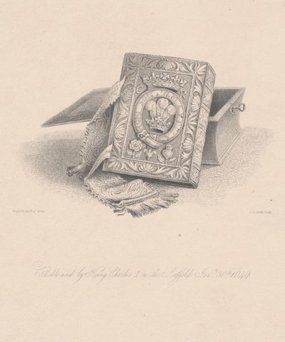 Biblia usada por el rey Carlos I en el cadalso el 30 de enero de 1649 de Hugh Irvine