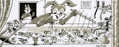 Harold Hare enseña a nadar a los ratones de Hugh McNeill