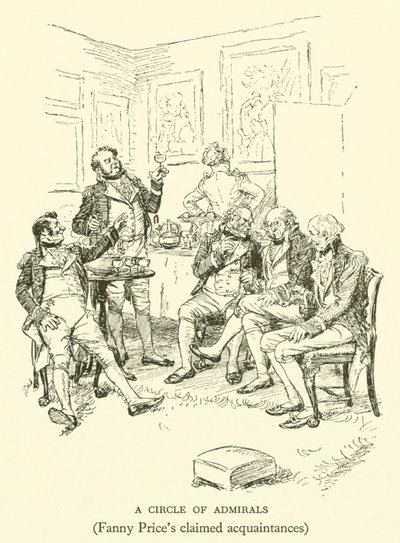 Un círculo de almirantes, conocidos reclamados de Fanny Price de Hugh Thomson