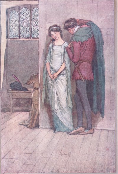 Y es la misma riqueza de ti mismo a la que ahora apunto, ilustración de Las Alegres Comadres de Windsor, 1910 de Hugh Thomson