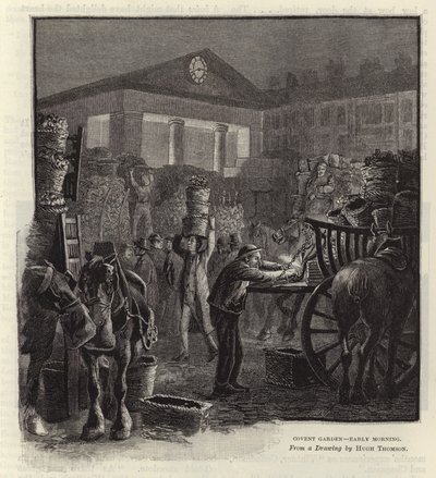 Covent Garden - temprano en la mañana de Hugh Thomson