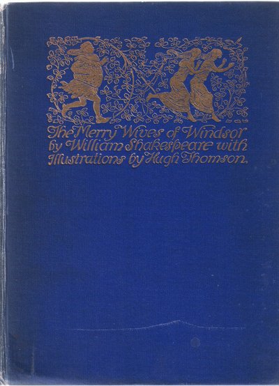 Diseño de la portada, ilustración de Las Alegres Comadres de Windsor, 1910 de Hugh Thomson