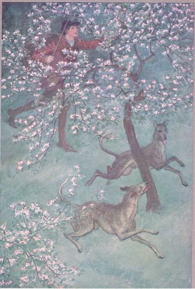 Tiene ojos de juventud, huele a abril y mayo, ilustración de Las Alegres Comadres de Windsor, 1910 de Hugh Thomson