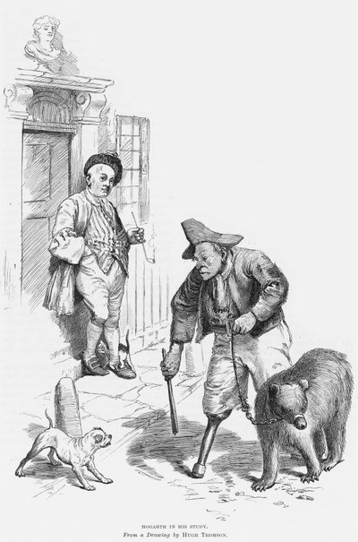 Hogarth en su estudio de Hugh Thomson