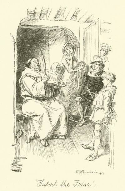 Hubert el Fraile (litografía) de Hugh Thomson
