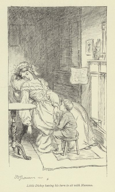 Ilustración para Amos Barton por George Eliot de Hugh Thomson