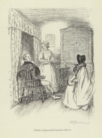 Ilustración para Amos Barton por George Eliot de Hugh Thomson