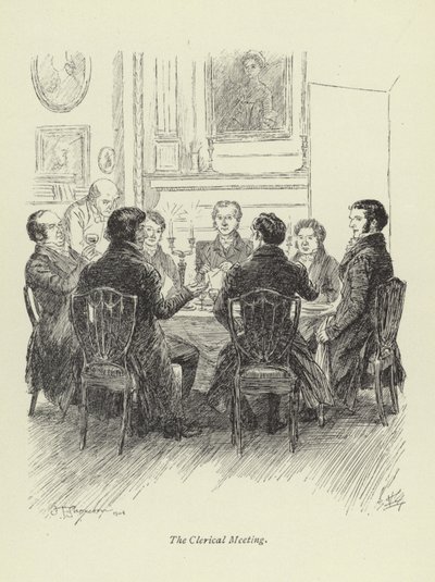 Ilustración para Amos Barton por George Eliot de Hugh Thomson