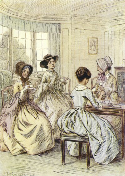 Ilustración para Amos Barton de George Eliot de Hugh Thomson