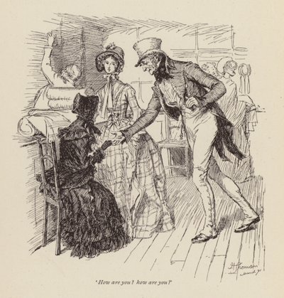 Ilustración para Cranford de Mrs Gaskell (grabado) de Hugh Thomson