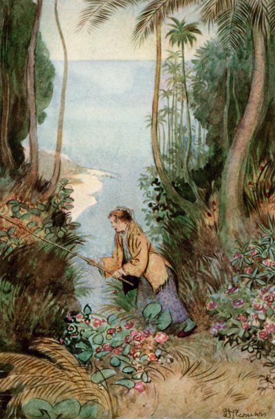 Ilustración de El admirable Crichton de J. M. Barrie de Hugh Thomson