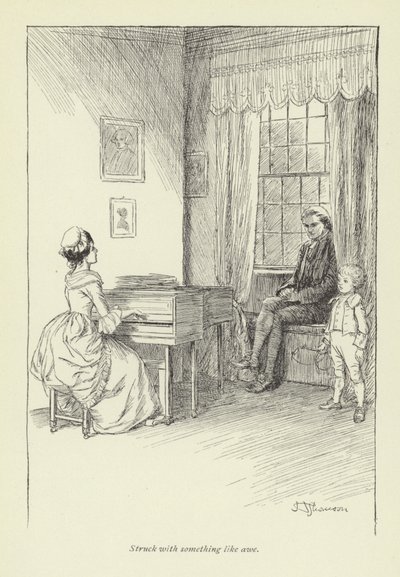 Ilustración para la historia de amor de Mr. Gilfil por George Eliot de Hugh Thomson