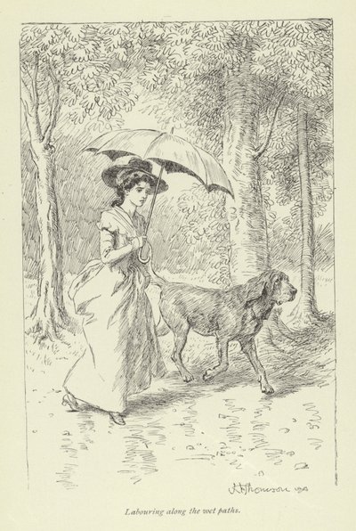 Ilustración para la historia de amor de Mr. Gilfil por George Eliot de Hugh Thomson