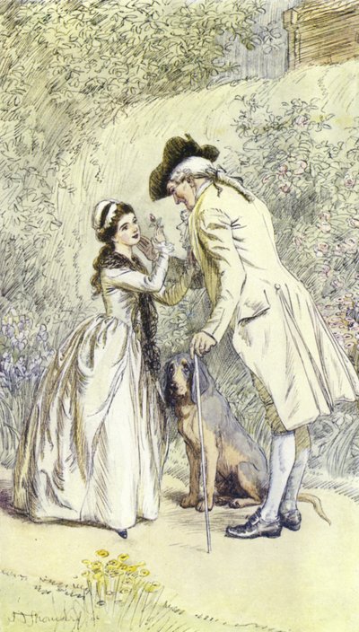 Ilustración para la historia de amor de Mr. Gilfil de George Eliot de Hugh Thomson