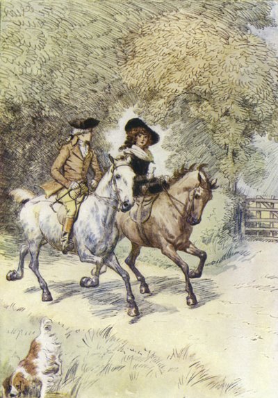 Ilustración para la historia de amor de Mr. Gilfil de George Eliot de Hugh Thomson
