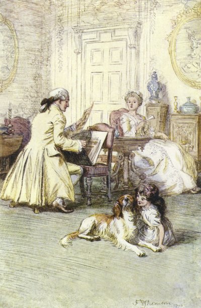 Ilustración para la historia de amor de Mr. Gilfil de George Eliot de Hugh Thomson