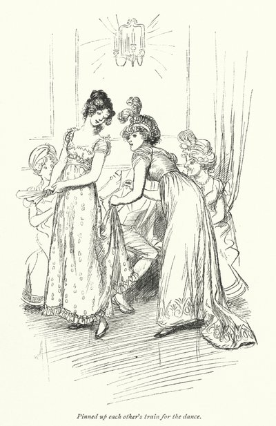 Ilustración para La Abadía de Northanger de Jane Austen de Hugh Thomson