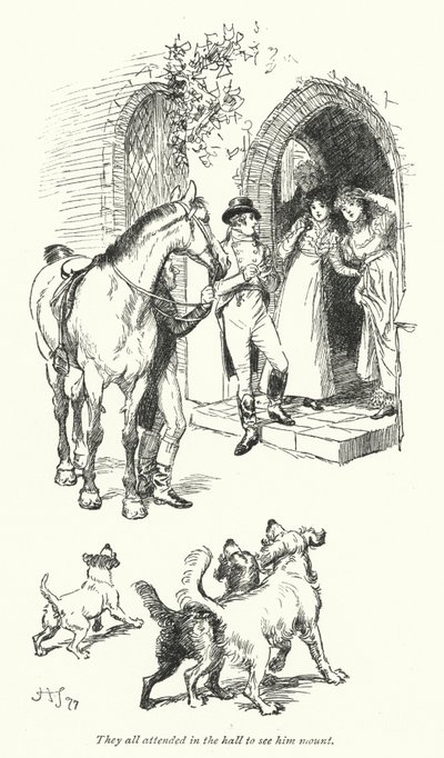 Ilustración para La abadía de Northanger de Jane Austen de Hugh Thomson
