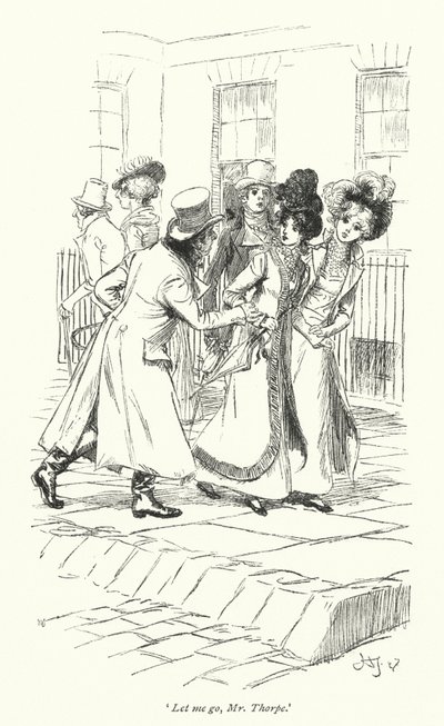 Ilustración para La abadía de Northanger de Jane Austen de Hugh Thomson