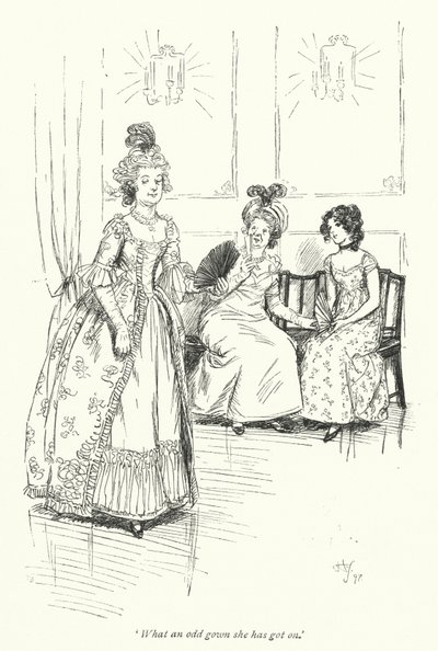 Ilustración para Northanger Abbey de Jane Austen de Hugh Thomson