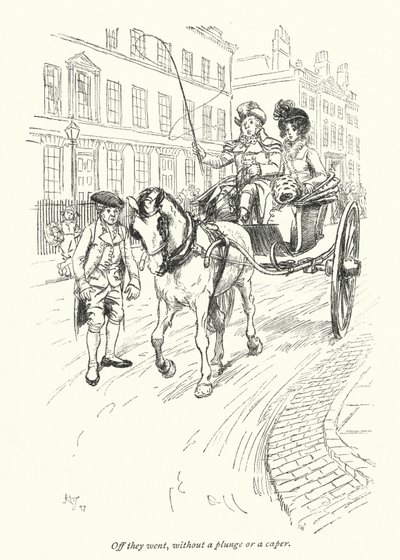 Ilustración para Northanger Abbey de Jane Austen de Hugh Thomson