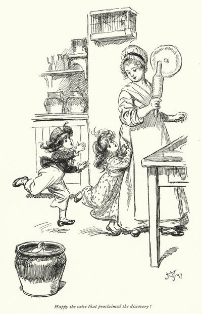 Ilustración para La abadía de Northanger de Jane Austen de Hugh Thomson