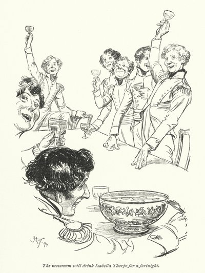 Ilustración para La abadía de Northanger de Jane Austen de Hugh Thomson