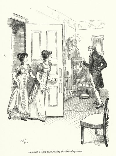 Ilustración para La abadía de Northanger de Jane Austen de Hugh Thomson
