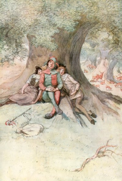 Ilustración de Como gustéis de Shakespeare de Hugh Thomson