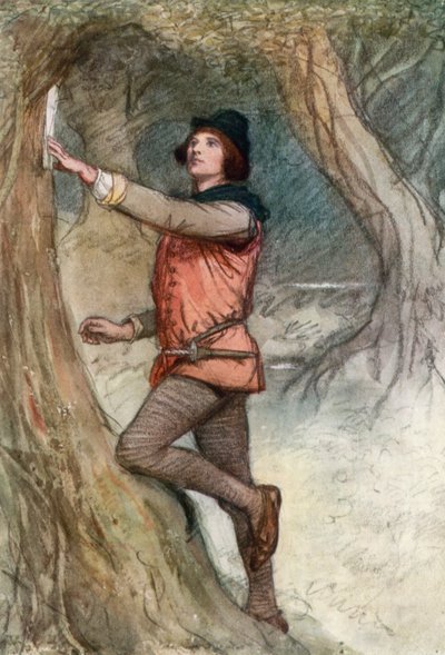 Ilustración de Como gustéis de Shakespeare de Hugh Thomson