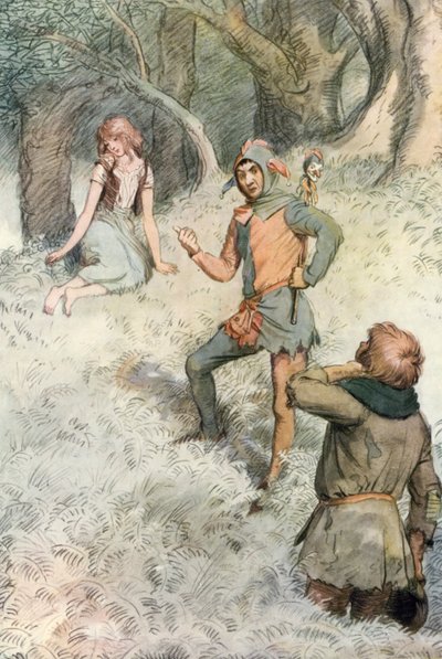 Ilustración de Como gustéis de Shakespeare de Hugh Thomson