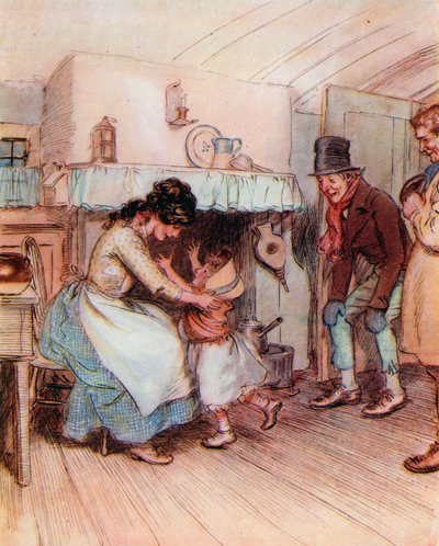 Ilustración para Las campanas de Charles Dickens de Hugh Thomson
