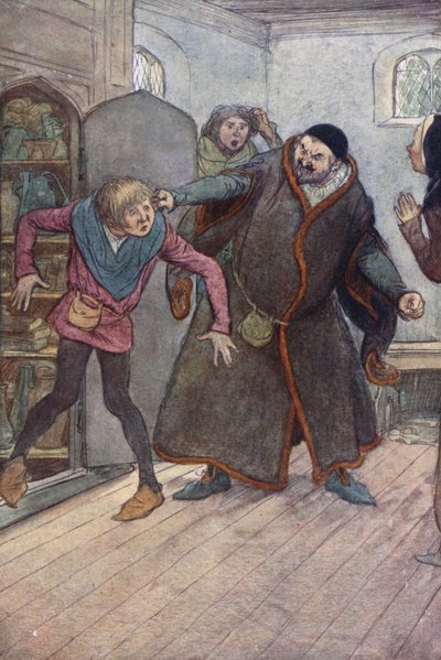 Ilustración para Las Alegres Comadres de Windsor de Hugh Thomson