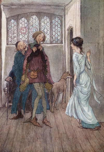 Ilustración para Las Alegres Comadres de Windsor de Hugh Thomson