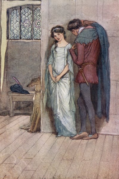 Ilustración para Las alegres comadres de Windsor de Hugh Thomson