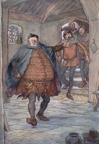 Ilustración para Las alegres comadres de Windsor de Hugh Thomson