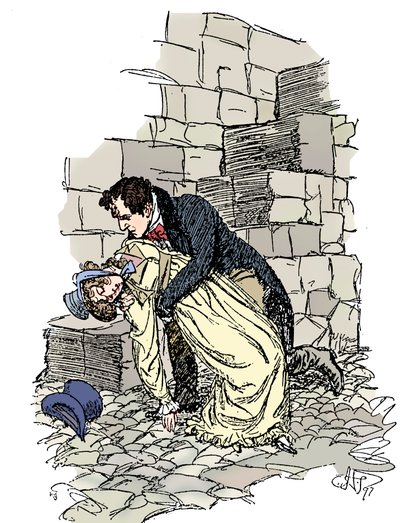 Escena de Persuasión de Jane Austen, 1897 de Hugh Thomson